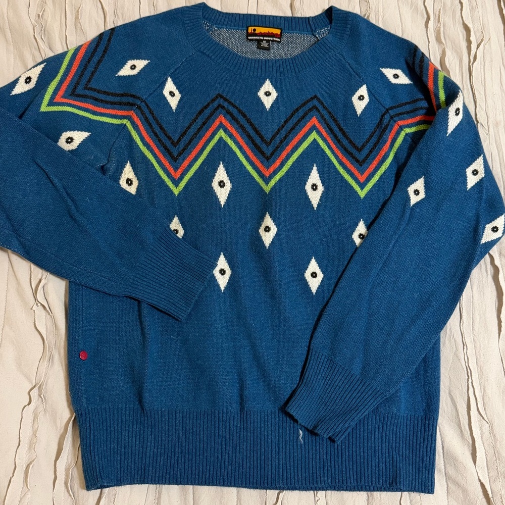 Brooklyn Industries vintage Wool blend Igloo Pullover Fair Isle, raglan, size M